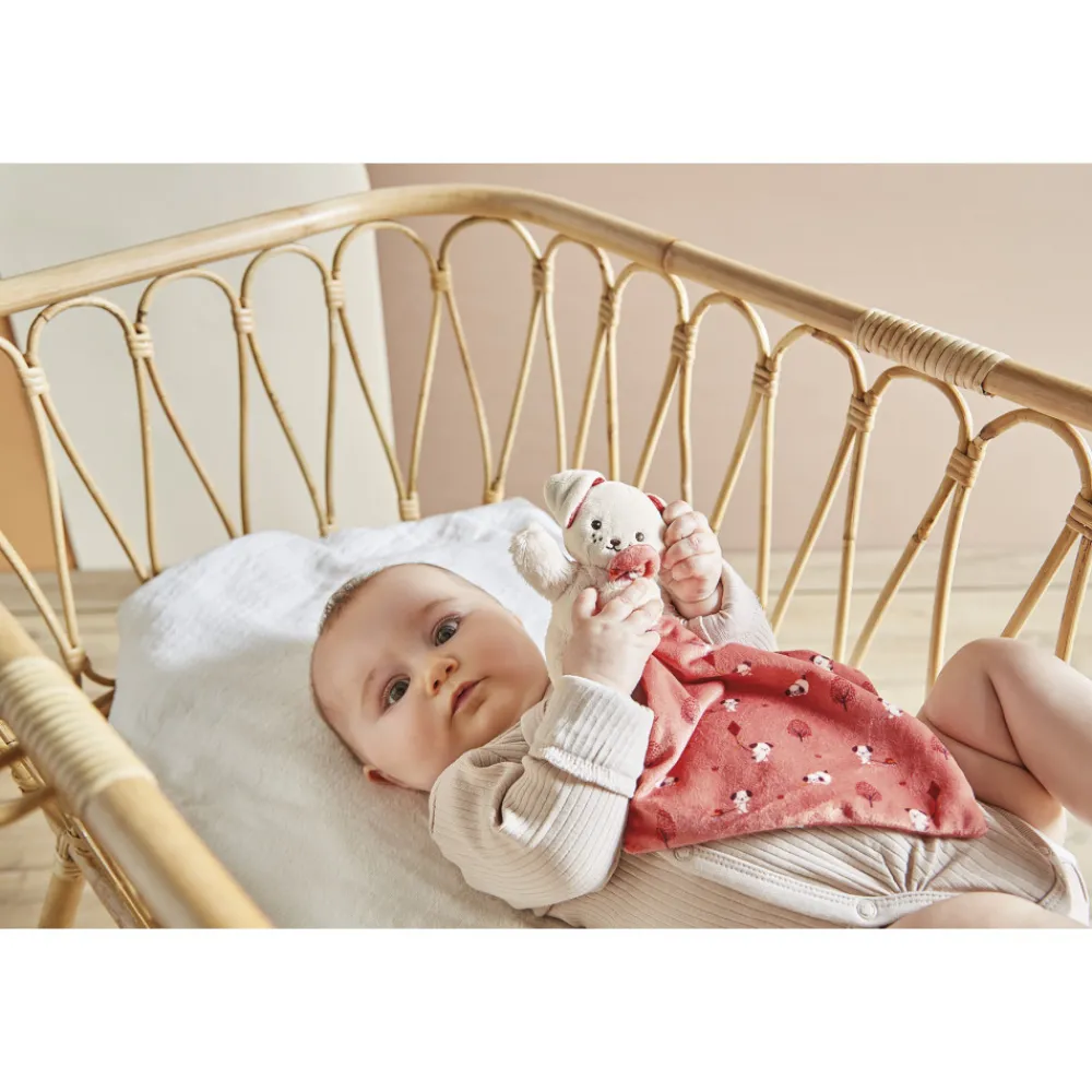 Kaloo Doudou chien Carré douceur Brique< Doudou Polyester Recyclé|Doudou Animal