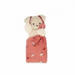 Kaloo Doudou chien Carré douceur Brique< Doudou Polyester Recyclé|Doudou Animal