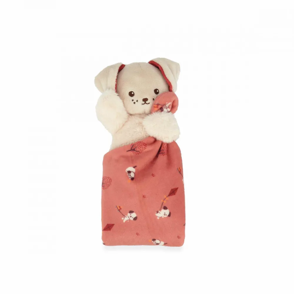 Kaloo Doudou chien Carré douceur Brique< Doudou Polyester Recyclé|Doudou Animal