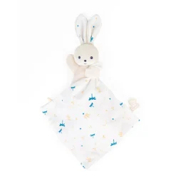 Kaloo Doudou lapin Carré douceur Blanc délicat< Doudou Polyester Recyclé|Doudou Lapin