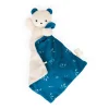 Kaloo Doudou ours Carré douceur Noctambule< Doudou Polyester Recyclé|Doudou Bleu