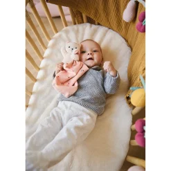 Kaloo Doudou ours Carré douceur Feuilles d'amour< Doudou Rose|Doudou Polyester Recyclé