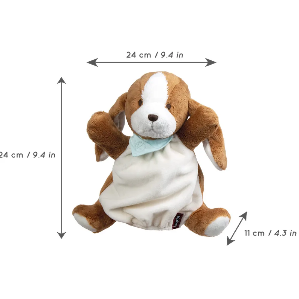 Kaloo Marionnette chien Tiramisu< Marionnettes|Doudou Animal