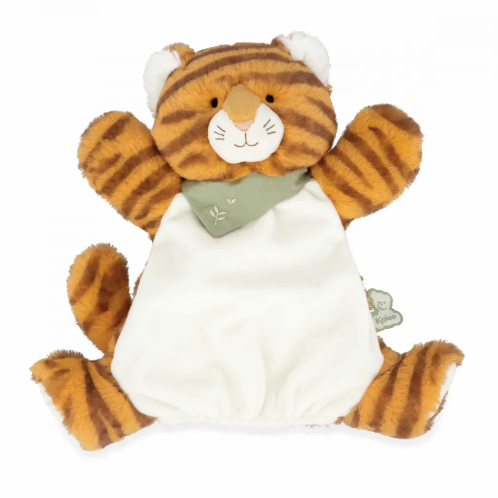 Kaloo Marionnette tigre Papaye< Marionnettes|Doudou Animal