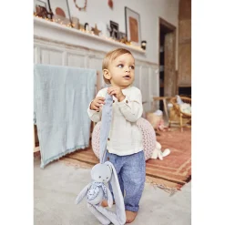 Kaloo Pantin lapin Bleu - 35 cm< Peluche Lapin|Doudou Bleu