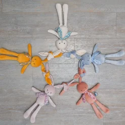 Kaloo Pantin lapin Bleu - 35 cm< Peluche Lapin|Doudou Bleu